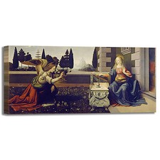 da Vinci annunciazione design quadro stampa tela dipinto telaio arredo casa