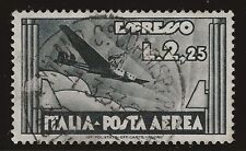 1933 Regno d'Italia - 2,25 l. ardesia Posta Aerea usato firmato Raybaudi