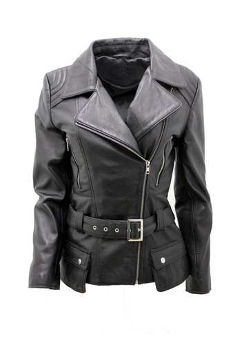 Giacca biker femminile nera - biker,