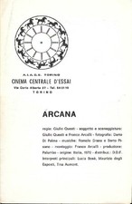 FILM CINEMA CENTRALE ESSAI TORINO 1972 ARCANA QUESTI BOSE AUMONT DEGLI ESPOSTI 