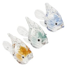 3 Pezzi Ornamenti Pesce Vetro