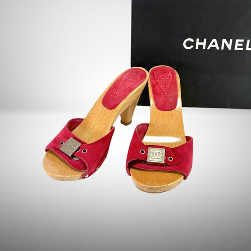 Chanel coco mark sandali mules - chanel,