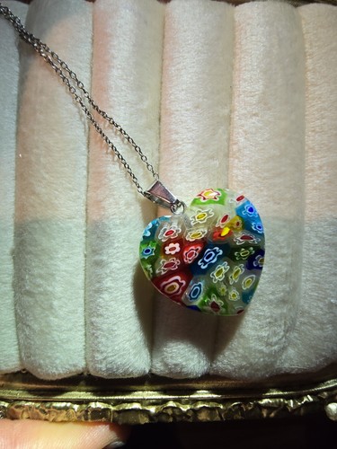 Collana cuore gonfio vintage - collana,