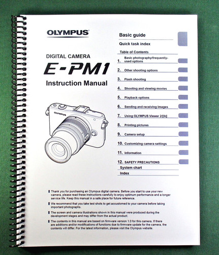 Olympus pm1 manuale - olympus, e-pm1