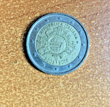 moneta 2 euro repubblica italiana 2002-2012 con errore di conio, decentrata