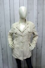 Cappotto Calvin Klein Donna Taglia XL Beige Giubbotto Woman Logo Giacca Jacket 