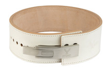 Cinghia Powerlifting Leva Stoica (13MM) - Bianco TAGLIA SMALL (29-32" PANCIA)