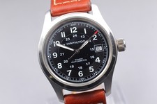 [Quasi Come Nuovo] Orologio Uomo Hamilton Khaki Field H704450 38mm Quadrante Nero Data AT 