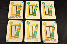 LOTTO MIRALANZA 6 FIGURINE 5 PUNTI DETERSIVO KOP VETRI VINTAGE ADVERTISING