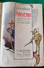 Carlo Collodi, Le Avventure di Pinocchio, Bemporad, 1911 tela editoriale ottimo.