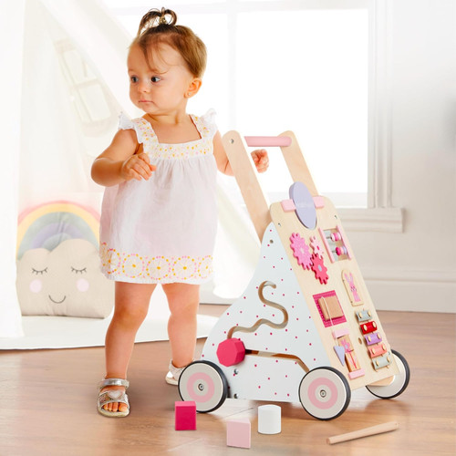 Carrello primi passi rosa - passi,