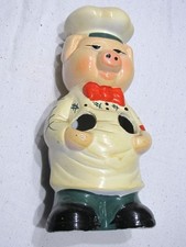 Grande cuoco maiale cinese 26 cm in ceramica porta mestoli portamestoli vintage