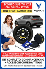 💥Kit Ruotino di Scorta per Voyah Free da 18 Pollici 5 Fori + Cric Chiave Sacca