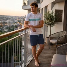 Pigiama uomo corto in cotone