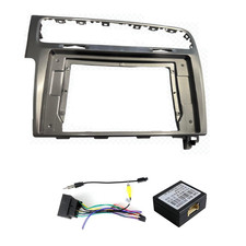 Mascherina autoradio 10.1" per VW Golf 7 2012-2019 grigio con comandi