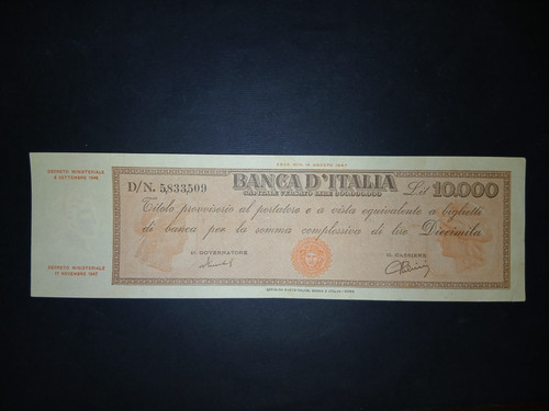 10000 lire titolo - ,