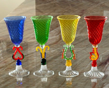 Murano 4 Bicchieri Cordiali in
