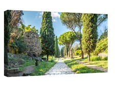 Canvashop Quadri moderni cm 120x70 Roma Via Appia antica stampa su tela Italia