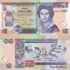 BELIZE BANCONOTA 2 DOLLARI