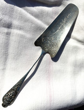 PALETTA PER DOLCI ARGENTO 800 ANTICA INCISA FINEMENTE LAVORATA