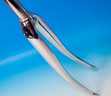 FORCELLA  ACCIAIO UNICROWN CROMATA 700c  1"  stelo 250mm NOS dimensioni generose