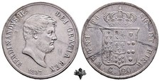 REGNO DUE SICILIE Piastra 120 grana 1857 Napoli ARGENTO Ferdinando II Borbone