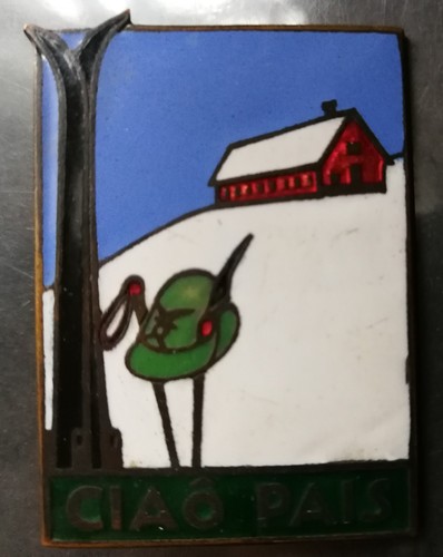 Vecchio distintivo sci - vecchio, alpini