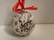 PALLA CON TORMENTONI DI NATALE CONAD BRANDANI SOTTO VISCHIO PALLINA DECORATIVA