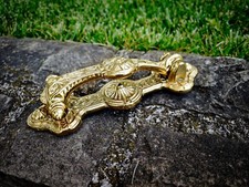 Battente Per Porta in Ottone Massiccio Lucido 1970-80