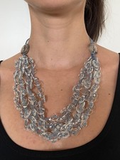 Collana bottoni resina - collana, di