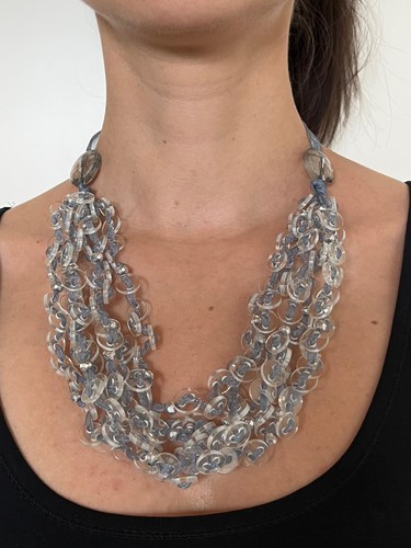 Collana bottoni resina - collana, in