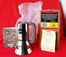 CAFFETTIERA ALESSI 9090/3 INDUZIONE 3-1 TAZZE NUOVA INSCATOLATA DA COLLEZIONE