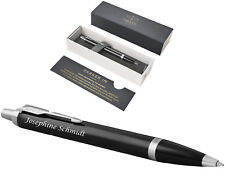 Parker Penna A Sfera In Lacca Nera C.C. Incisione Laser