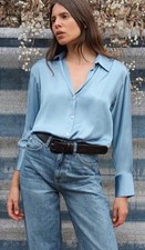 Camicia basic effetto raso