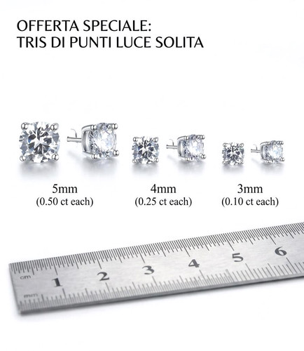 Orecchini punto luce bianco - punto,