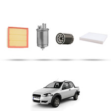 HOFFCAR Kit tagliando - 4 filtri compatibile con Fiat Strada (178,278) 1.9 TD 46