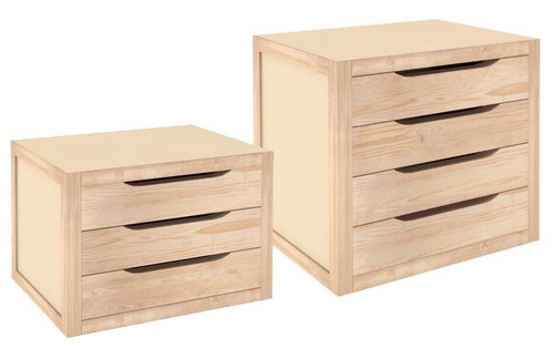Cassettiera legno massello - legno,