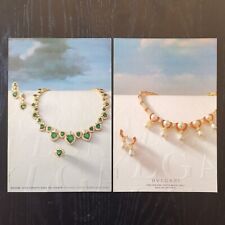 1987 Bulgari Gioielli - 2x Original AD Advertising Pubblicità Vintage