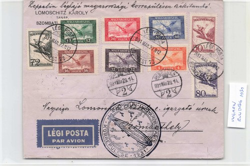 Zeppelinpost giro ungheria - zeppelinpost, d'ungheria