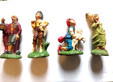   Lotto n. 4 statuine presepe in gesso anni 60-70