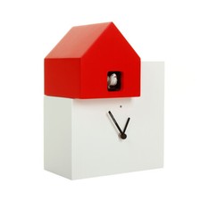 ETTORE 2057 bianco/rosso Orologio cucu da parete e tavolo Domeniconi