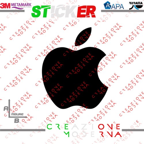 Adesivo sticker apple mela - adesivo,