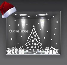 vetrofanie buon natale merry