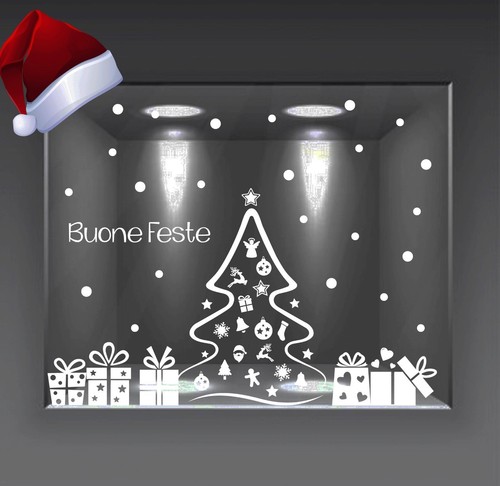 Vetrofanie buon natale - vetrofanie,