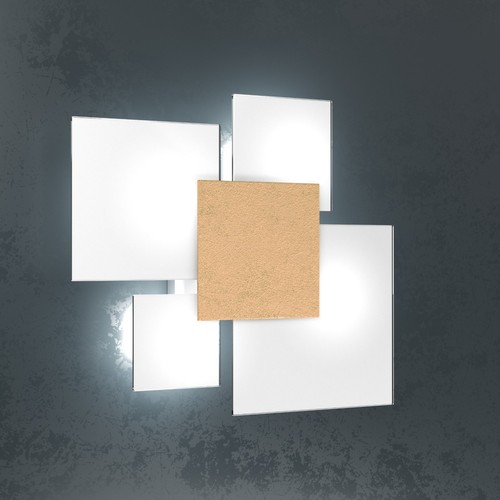 Applique design foglia oro - applique,
