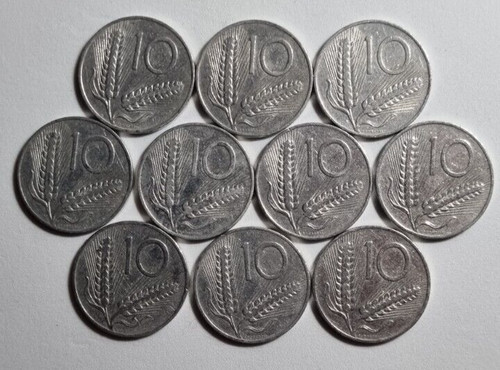 Lire 1955 lotto 10 monete - lire,