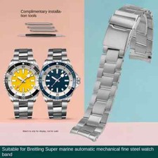 Cinturino orologio acciaio inox 22 mm per bracciale Breitling 1884 Super Ocean