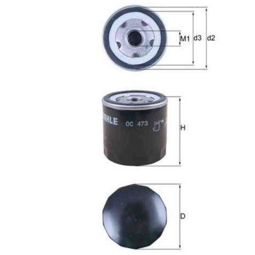 Filtro olio 473 - 473, knecht
