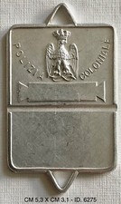 POLIZIA COLONIALE P.A.I. POLIZIA AFRICA ITALIANA PIASTRINA DI RICONOSCIMENTO AOI
