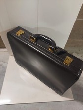 Valigia vintage in pelle nera 